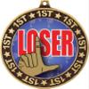 Loser 1st Place Perimeter Medal Gold, 2.75" Funny Last Place Prizes, Kids Joke Trophy Medal Awards 100 Pack Prime view 2