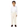 Spring Notion Boys' Flat Front Dress Pants 6 Off White-C view 3