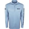 Drake Waterfowl Shield 4 Arched Mesh Back 1/4 Zip L/S Light Blue 2Xlarge view 1