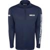 Drake Waterfowl Shield 4 Arched Mesh Back 1/4 Zip L/S Light Blue 2Xlarge view 3