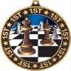 Chess 1st Place Perimeter Medal Gold, 2.75" Chess Tournament Prizes, Kids Chess Trophy Medal Awards 100 Pack view 2