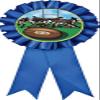 Rugby Blue Rosette Ribbon, Rugby Team Trophy Ribbon Award Prize, 50 Pack Prime view 1