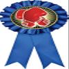 Boxing Blue Rosette Ribbon, Boxing Glove Trophy Ribbon Award Prize, 50 Pack Prime view 1