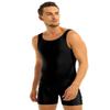 Kaerm Mens Sleeveless Slim Fit Leotard Bodysuit Boxers Shorts Stretch Tank Tops Sport Gym Dance Unitard Black X-Large view 4
