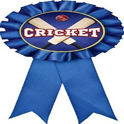 Cricket Blue Rosette Ribbon, Cricket Trophy Ribbon Award Prize, 50 Pack Prime