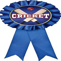Cricket Blue Rosette Ribbon, Cricket Trophy Ribbon Award Prize, 50 Pack Prime