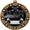 Bodybuilding 1st Place Perimeter Medal Gold, 2.75" Weightlifting Prizes, Bodybuilder Trophy Medal Awards 100 Pack Prime view 2