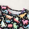 EISHOW Cute Baby Girls Casual Tutu Sundress Fly Sleeve Pajamas Nightgown Cartoon Dinosaur Print Summer Princess Party Dress Clothes (Black Dinosaur, 4-5 Years) view 4