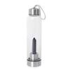 SHOP LC DELIVERING JOY Crystal Water Bottle Glass Clear Quartz with Spiritual Energy Stainless Steel Perfect for Yoga Meditation Healing Stones Birthday Christmas Gifts view 1