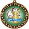 Academic 1st Place Perimeter Medal Gold, 2.75" Kids Academic Prizes, Kids Education Trophy Medal Awards 50 Pack Prime view 2
