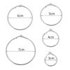 5 Pairs Silver Clip on Earrings Hoop Non Piercing Women Clip Earrings for Women, 5 Sizes view 2