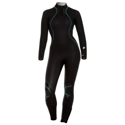 BARE 3/2MM Women's Nixie Ultra Full Wetsuit | Great for Scuba Diving | Comfortable Full Stretch Neoprene | Long Sleeve | Unique Omnired Material Woven into Fabric for Added Warmth | Black 12+