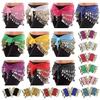 Aulufft 10 PCS Belly Dance Skirt and 20 PCS Belly Dance Wrist Ankle Bracelets Multicolor view 1