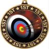 Archery 1st Place Perimeter Medal Gold, 2.75" Archery Board Prizes, Kids Archery Target Trophy Medal Awards 50 Pack Prime view 2