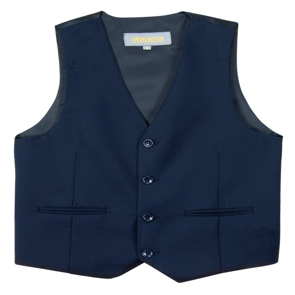 Spring Notion Boys' Suit Vest Waistcoat 7 Blue