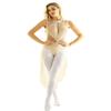 iiniim Women Girls Lyrical Dance Costume Dress Round Neck Backless Leotard Bodysuit Nude Large view 1