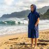 COR Surf Poncho Changing Towel Robe with Hood and Front Pocket | Thick Quick Dry Microfiber Wetsuit Poncho Towel for Surfing Beach Pool Swim (Medium, Cobalt) view 4