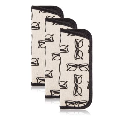 TRIUMPH VISION 3 Pack Reading Glasses Pouch - Soft Eyeglasses Bag Neoprene Portable Holder Slim Sunglasses Sleeve Eyewear Case