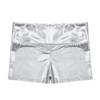 Kaerm Big Girls Metallic High Waisted Booty Shorts for Dance/Gymnastics/Sports/Party Hot Pants Silver 6 view 4