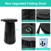 Coideal Retractable Folding Stool Upgraded - Portable Lightweight Collapsible Stool Telescoping Chair Seat Adjustable Height with Load 400 lbs for Adult Camping Travel Fishing Outdoor view 3