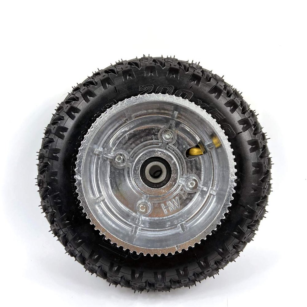 8 Inch Wheel Use 200x50 Inflated Off Road Tire with 5M Pulley 72 Teeth for Belt Drive Mountain Skateboard (Silver)