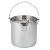 Yosoo 1.2L Portable Stainless Steel Outdoor Camping Hiking Hanging Water Pot Kettle Coffee Pot Kitchenware view 1