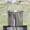 Yosoo 1.2L Portable Stainless Steel Outdoor Camping Hiking Hanging Water Pot Kettle Coffee Pot Kitchenware view 3