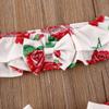 3Pcs/Set Newborn Baby Girls Swimsuit Bowknot Crop Top Shorts Hat Swimwear Bikini Bathing Suit Set 0-24M (Red, 18-24M) view 4