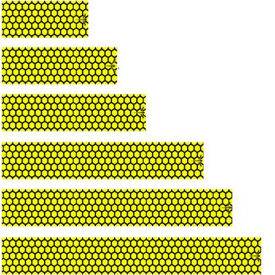 White Water Archery Fluorescent Neon Yellow Open Honeycomb Arrow Wraps Choose Length Width (7, 1)