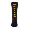 Augusta Sportswear Color Block Crew Socks, Black/Gold, S view 1
