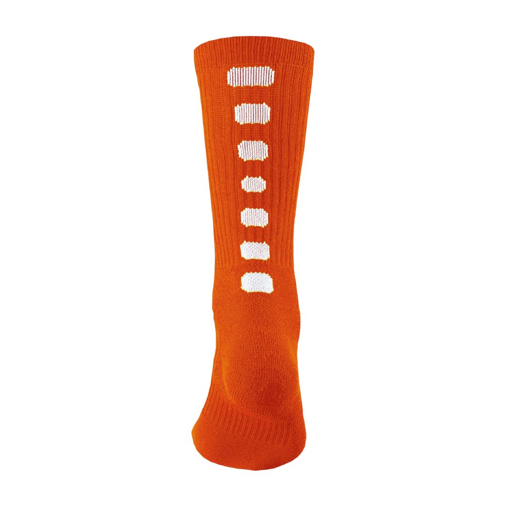 Augusta Sportswear Color Block Crew Socks, Orange/White, L