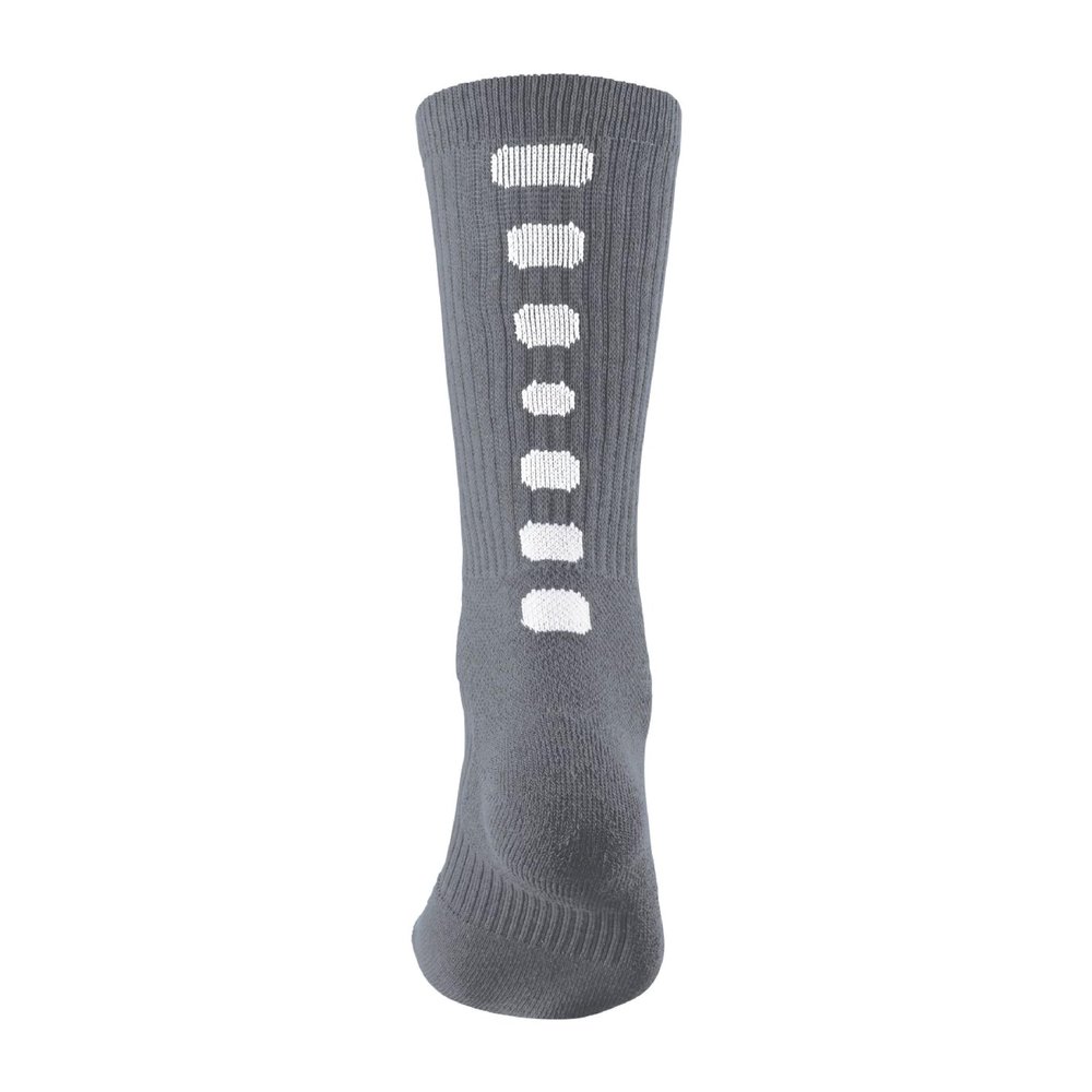 Augusta Sportswear Color Block Crew Socks, Graphite/White, S