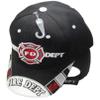 Trade Winds Fire Department Dept Emblem Scripture Shadow Black Embroidered Cap CAP652 Hat view 2