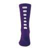 Augusta Sportswear Color Block Crew Socks, Purple/White, L view 1