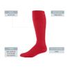 Augusta Sportswear Soccer Socks, Red, L view 2