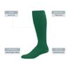 Augusta Sportswear Elite Multi-Sport Socks, Dark Green, S view 2