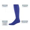 Augusta Sportswear Wicking Athletic Socks Purple M view 2