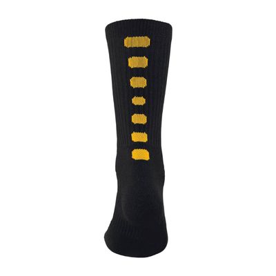Augusta Sportswear Color Block Crew Socks, Black/Gold, L