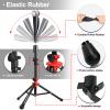 Storgem Batting Baseball tee Softball, Easy to Adjustable Height,Portable Tripod Stand Base Tee for Hitting Training Practice,with Carrying Bag (Black Red Pro) view 3