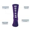 Augusta Sportswear Color Block Crew Socks, Purple/White, XL view 3