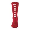 Augusta Sportswear Color Block Crew Socks, Red/White, M view 1
