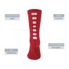 Augusta Sportswear Color Block Crew Socks, Red/White, M view 3