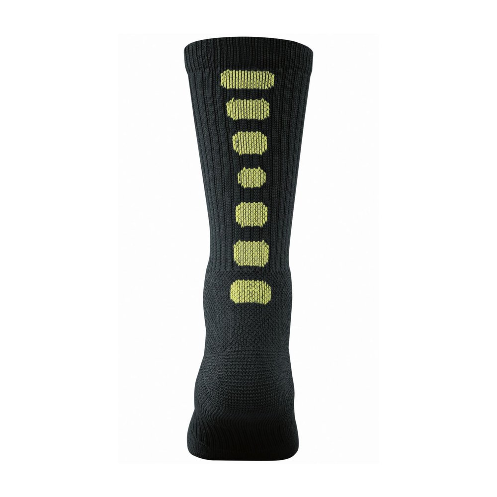 Augusta Sportswear Color Block Crew Socks, Black/Lime, M