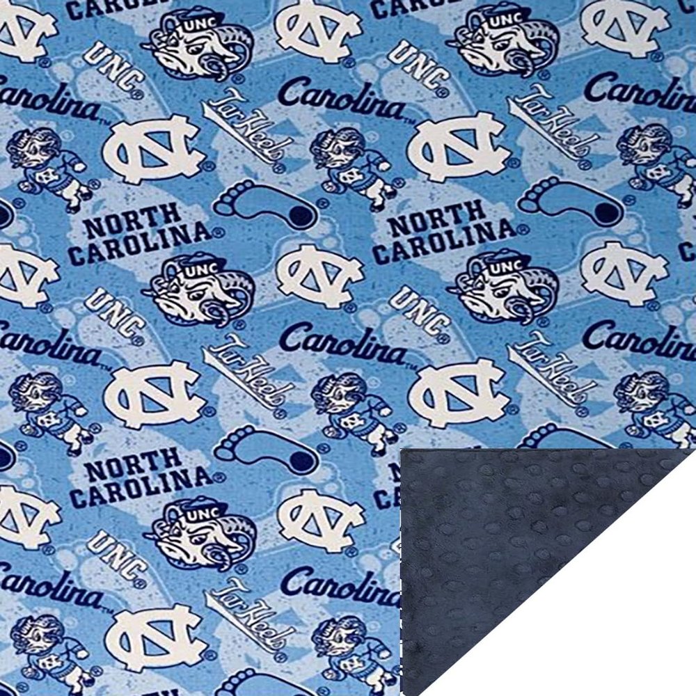 Future Tailgater North Carolina UNC Tar Heels Licensed Minky Blanket Throw (60"" x 42"")"