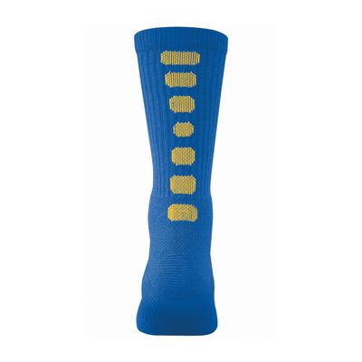 Augusta Sportswear Color Block Crew Socks, Roy/Gold, L