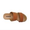 Soda Poppin ~ Slip On Cork Platform Wedge Sandals with 2 Straps on Top (6.5, Peach) view 3