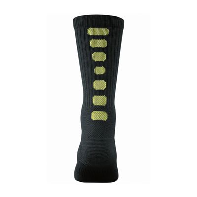 Augusta Sportswear Color Block Crew Socks, Black/Lime, L