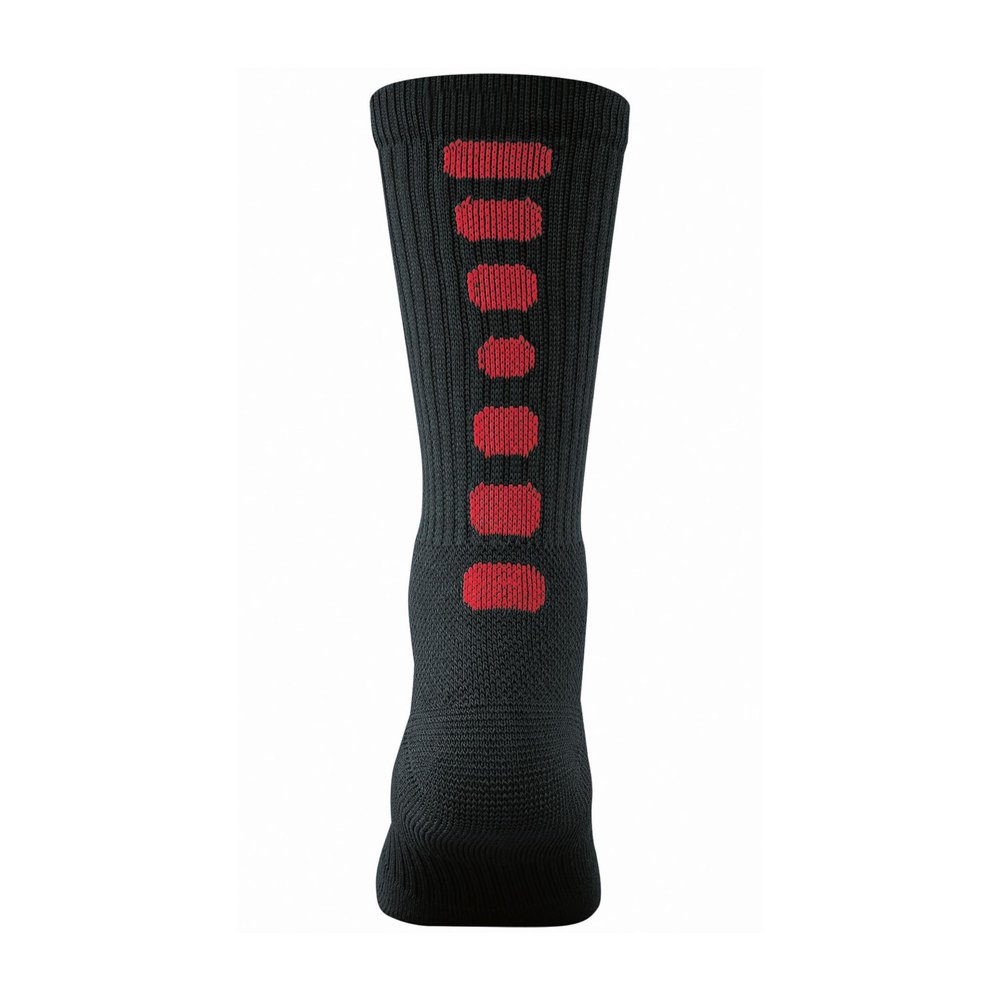 Augusta Sportswear Color Block Crew Socks, Black/Red, M