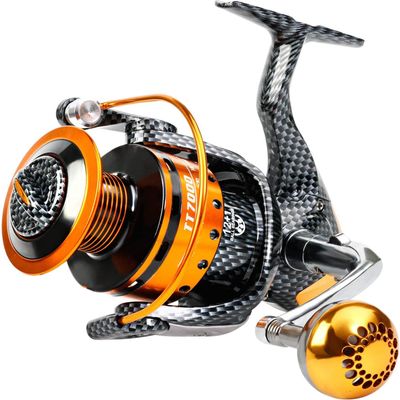 Burning Shark Fishing Reels- 12+1 BB, Light and Smooth Spinning Reels, Powerful Carbon Fiber Drag, Saltwater and Freshwater Fishing-TT4000