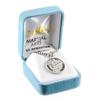 Saint Sebastian Round Sterling Silver Martial Arts Male Athlete Medal | 1.0" x 0.8" (25mm x 20mm) | Velvet Gift Box | 24" Rhodium Plated Endless Curb Chain | .925 Sterling Silver | Martial Arts view 2